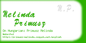 melinda primusz business card